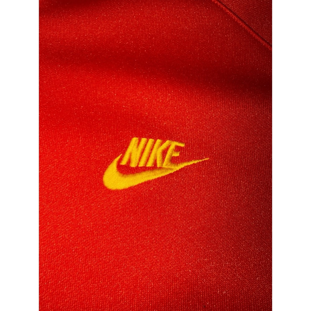 Nike Jacket Mens XL Red Orange Stripe Logo Swoosh Running Football Full Zip Y2K - Picture 2 of 10